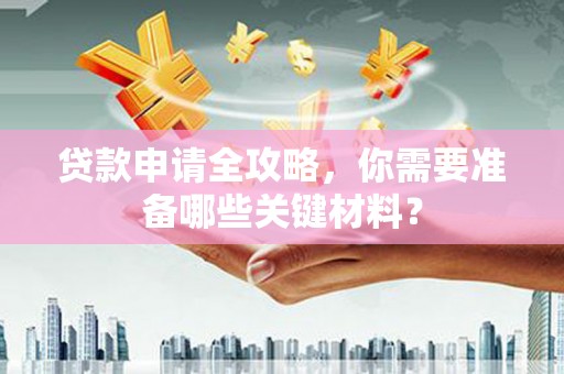 火炬贷款申请全攻略，你需要准备哪些关键材料？