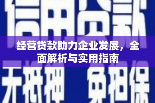 火炬经营贷款助力企业发展，全面解析与实用指南