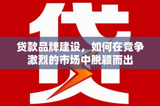 火炬贷款品牌建设，如何在竞争激烈的市场中脱颖而出