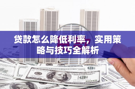 火炬贷款怎么降低利率，实用策略与技巧全解析