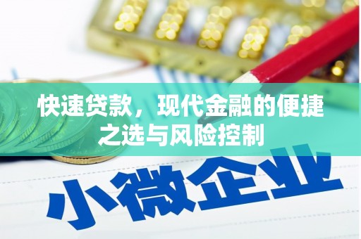 火炬快速贷款，现代金融的便捷之选与风险控制