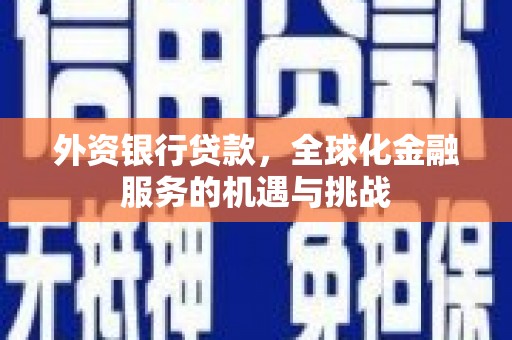 火炬外资银行贷款，全球化金融服务的机遇与挑战
