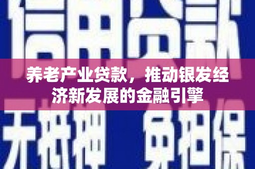 火炬养老产业贷款，推动银发经济新发展的金融引擎