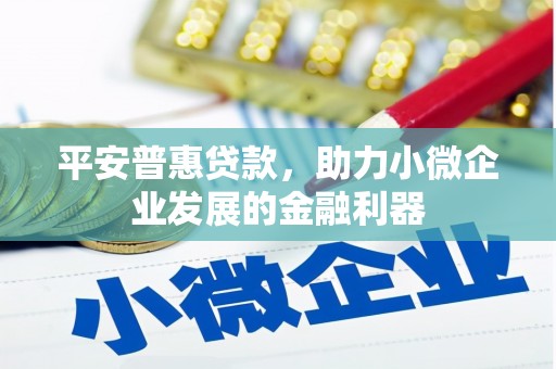 火炬平安普惠贷款，助力小微企业发展的金融利器