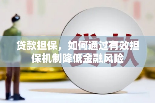 火炬贷款担保，如何通过有效担保机制降低金融风险