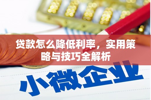 火炬贷款怎么降低利率，实用策略与技巧全解析