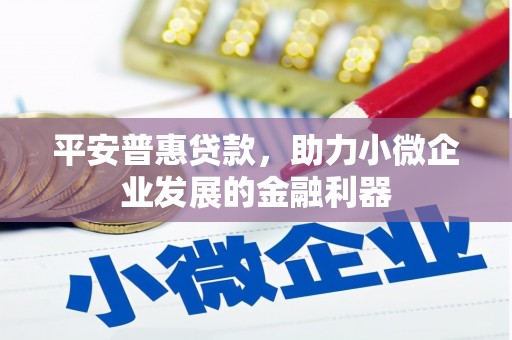 火炬平安普惠贷款，助力小微企业发展的金融利器