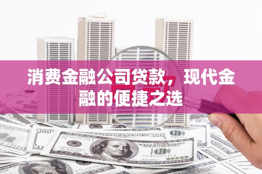 火炬消费金融公司贷款，现代金融的便捷之选