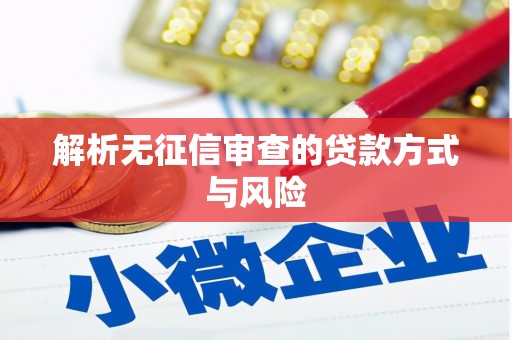 火炬解析无征信审查的贷款方式与风险