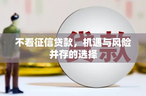 火炬不看征信贷款，机遇与风险并存的选择